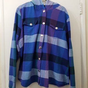 Torrid Gingham Button up hoodie